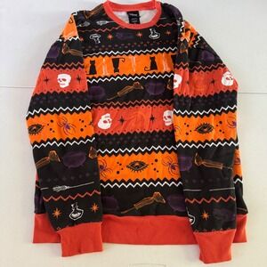 Halloween Disney Hocus Pocus Fair Isle Our Universe Women XS Sweatshirt Pullover